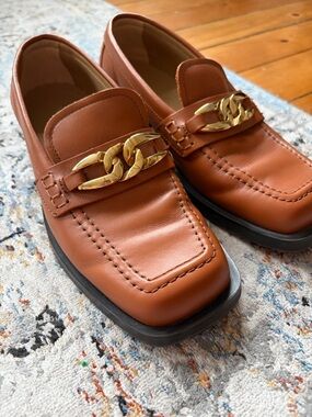 Genuine Leather Chunky Chain Loafer by & Other Stories Womens Warm Brown